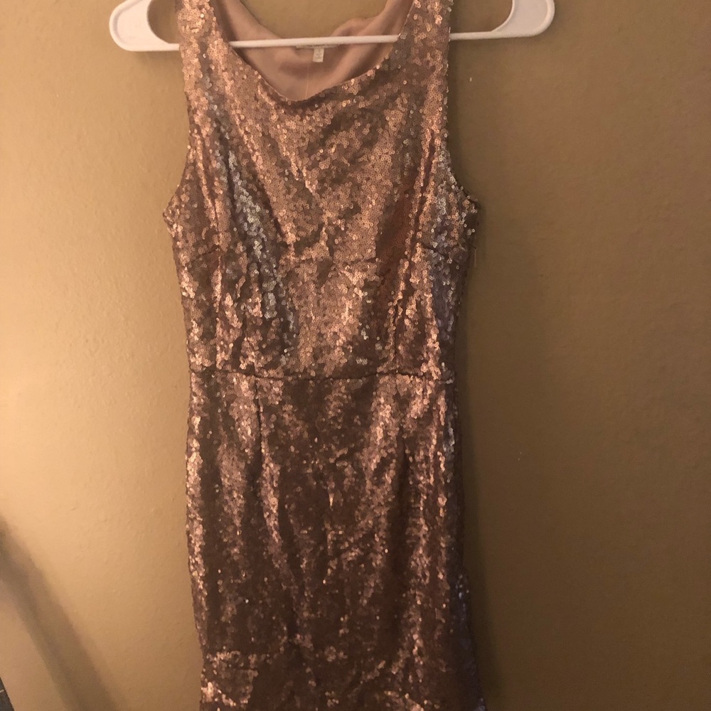 Gold sequin cocktail dress